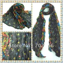 Горячий Эль цветочный дизайн шарф шаль на шею 20 шт./лот 160*50 см#2124