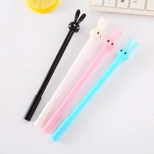 

BP4 Pcs/set Rabbit Set School craft Supplies Office Stationary Kawaii Pens cute Stationery items Gel Ink WJ-ZXB3 simple pencil