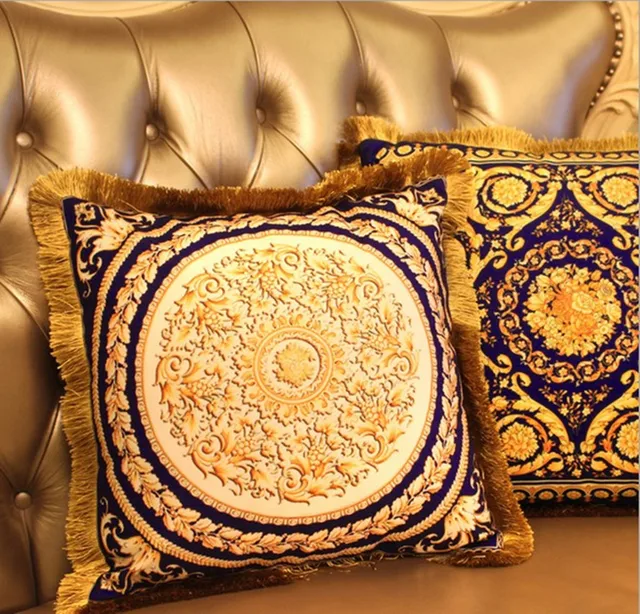 Gold Velvet Cushions Luxury Car Pillow Decorative Cushion Gold Velvet Cushions Luxury Car Pillow Decorative Cushion Silver European
