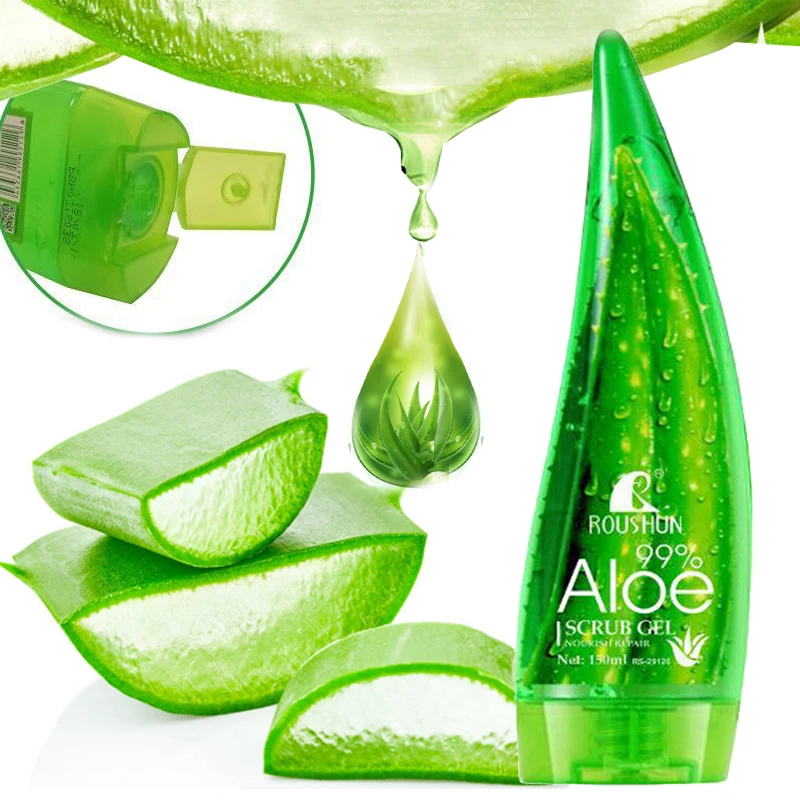 

150ml 99% Aloe Scrub Gel Aloe Vera Gel Skin Care Remove Acne Moisturizing Day Cream Remove Dead Skin Aloe Gel