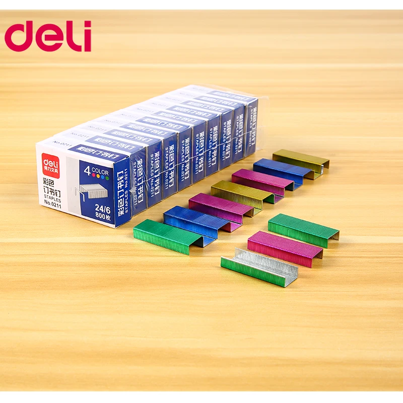 

Deli Colored Staples 24/6 2400 pcs Staples for Stapler Paper Binding Stationary