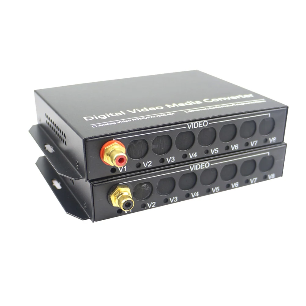 1 Pair 2 Channel Hi-Fi Audio Fiber Optical Media Converter System High Quality 