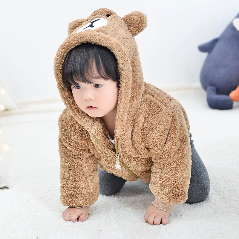 Toddler Girls Boys Jacket Coat New baby Winter Jacket Warm Thick Cotton Hooded Parka Coat Clothing Christmas 2 3 Year Outerwear