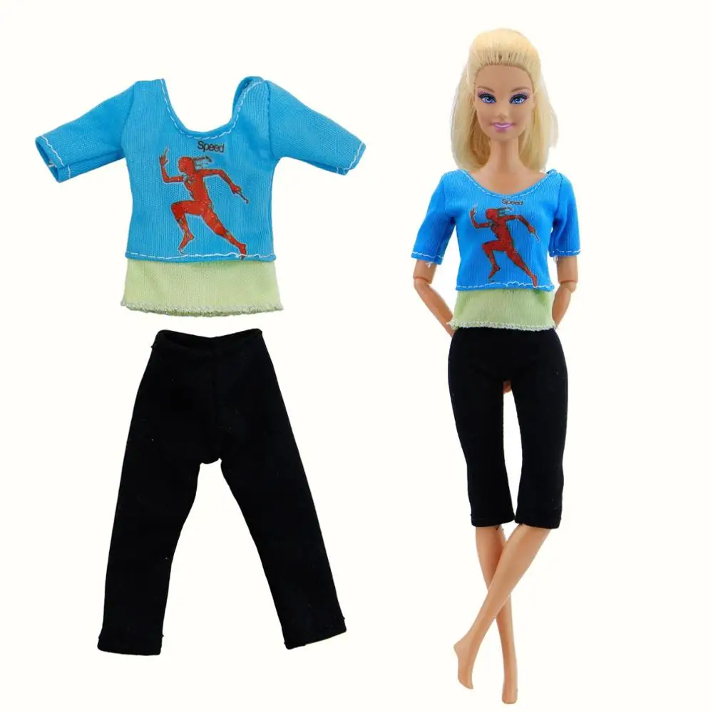 Homemade Doll Clothes-Dark Blue With Stars Print Shirt that fit Ken Doll B4