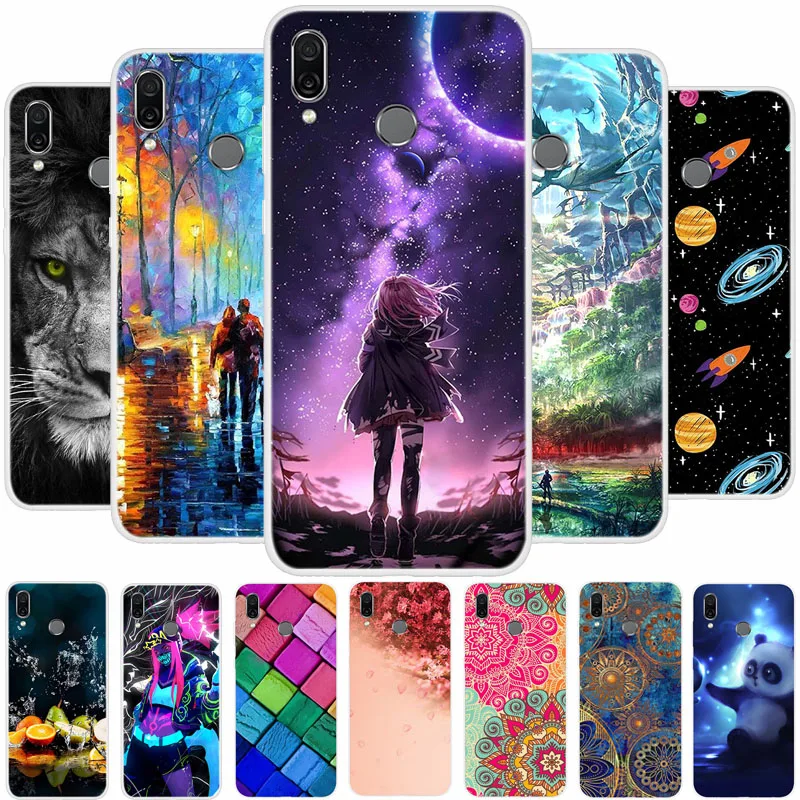 Chic Floral & Animal Print Soft TPU Silicone Case for Huawei Honor Play - 6.3 Protective Phone Cover
