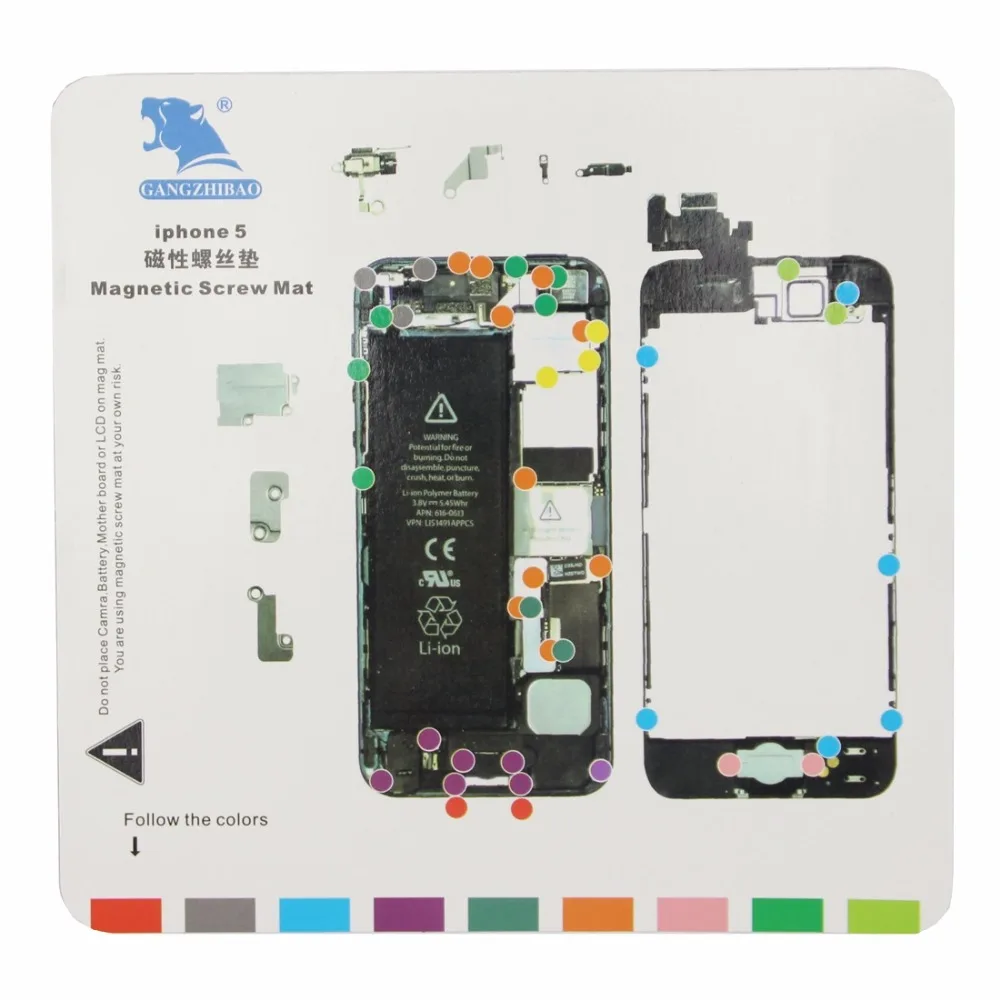 

10 in 1 Magnetic Screws Mats for iPhone 7 Plus /7 /6s Plus/ 6s / 6 Plus / 6 / 5s / 5 / 4s / 4