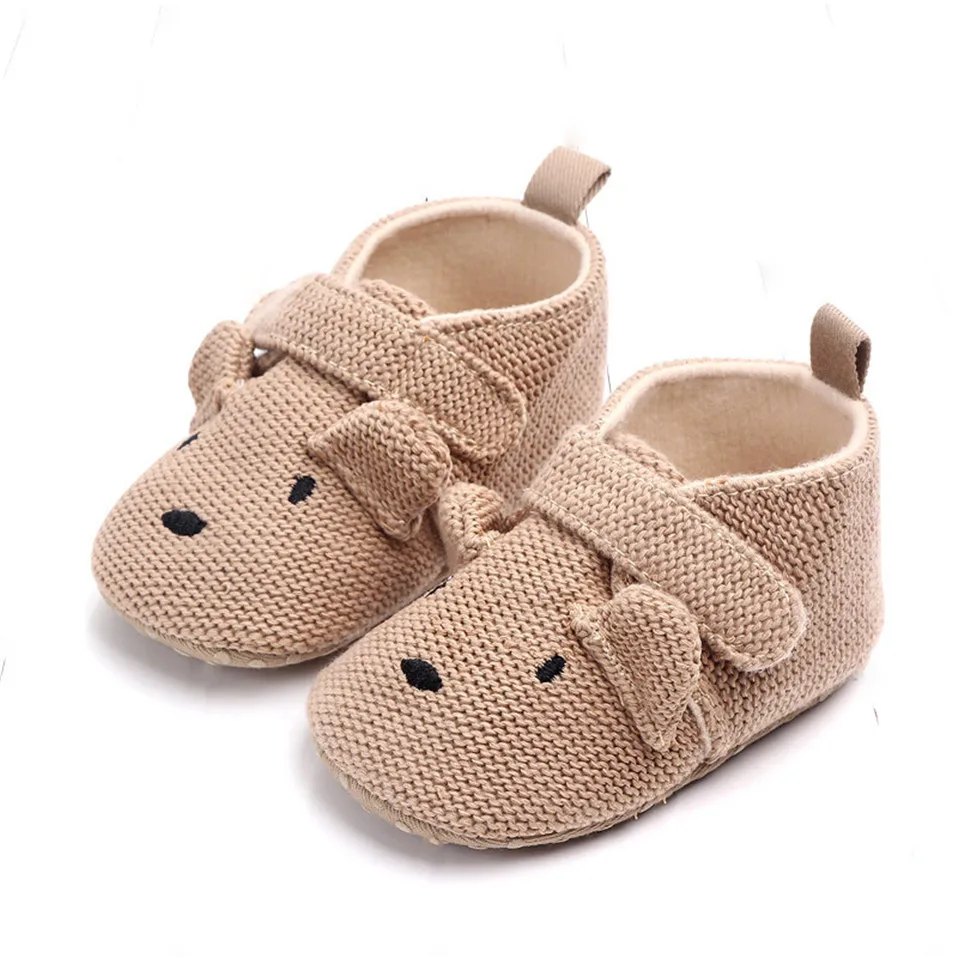 Baby Boys Girls Animal Crib Shoes Infant Cartoon Soft Sole Non-slip Cute Warm Animal Shoes