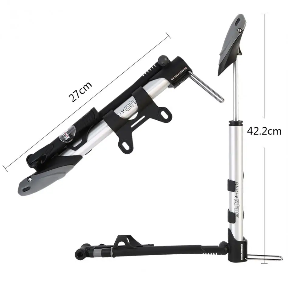 GIYO велосипедный насос для велоспорта 140 Psi MTB дорожный складной Мяч Портативный