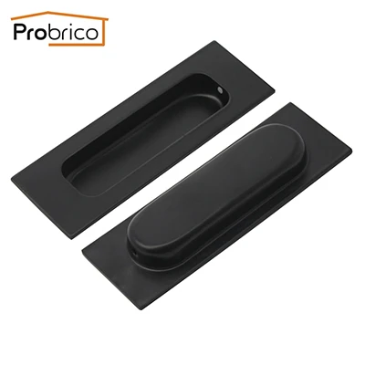Probrico черный дверные ручки шкафа утопленный тянет для выдвижного ящика шкафа гардероба скрытый сайдинг тяга Встроенная Мебельная ручка