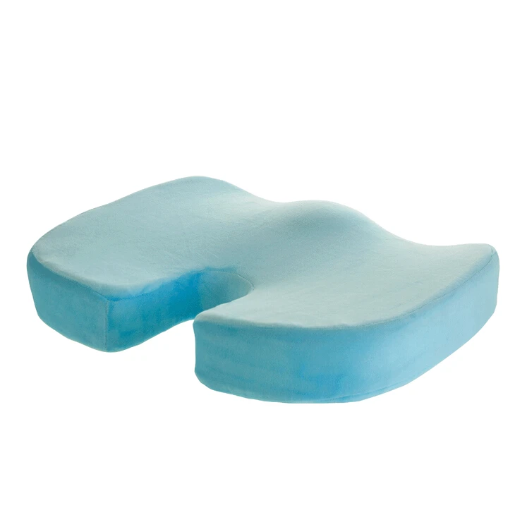 Дышащая подушка для сидения для путешествий Ортопедическая подушка из пены с эффектом памяти массажное кресло подушка для автомобиля офисное украшение дома - Цвет: Lake Blue