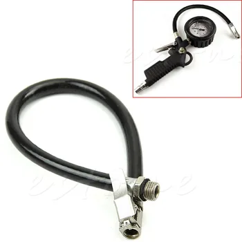 

QILEJVS 1 PC Motorcycle Bicycle Car Flexible Clip On Air Tyre Tire Chuck Inflator Hose