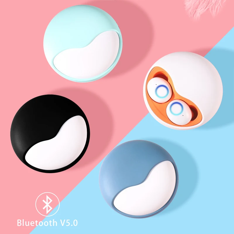 

VTIN TWS Bluetooth Headphones V5.0 Wireless Earphones IPX5 Waterproof Stereo Earbuds with Mic for IPhone Android TWS Earphone