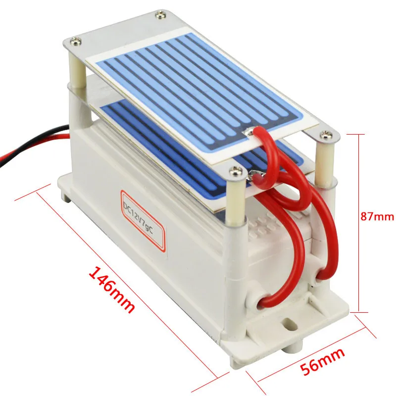 Лидер продаж генератор озона 12v 7g автомобильный озонатор воздуха очиститель Керамика плиты стерилизатор воздуха освежитель воздуха для автомобиля