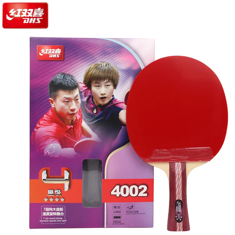 Оригинальная Dhs ракетка для настольного тенниса 4002 4006 ракетка для пинг-понга ракетка для настольного тенниса Indoo Спортивная Летучая мышь с мячом
