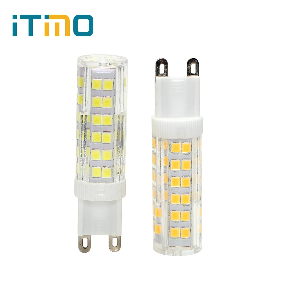 Itimo G9 светодиодный лампы энергосберегающие без мерцания SMD2835 AC 220 В белый/теплый белый высокой Яркость Люстра светодиодный свет Замена