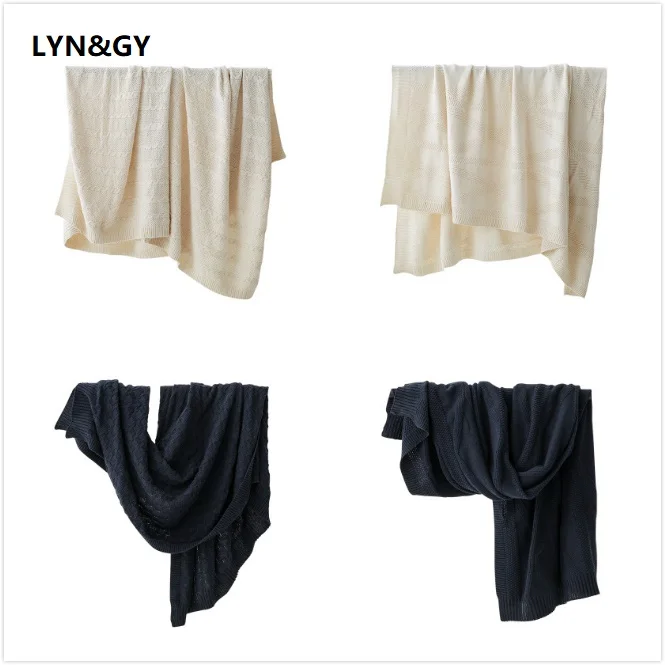 

New 3 colors Portable Plaids bedspread Throw blanket Super Soft Knitted Blanket on for the Sofa Couch Travel/Bed/Car Decorative