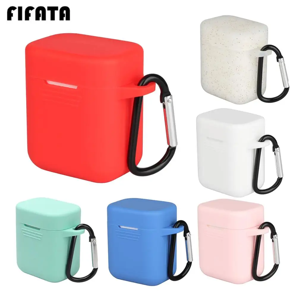 

FIFATA Silicone Earphone Case For Xiaomi Airdots Pro Headset Shockproof Waterproof TPU Protective Shell For Xiaomi Mi Airdots
