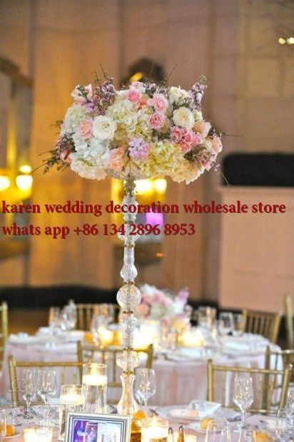 20pcs Top Grade Acrylic Crystal Wedding Centerpiece With Candle 20pcs Top Grade Acrylic Crystal Wedding Centerpiece With Candle Holder Road Lead