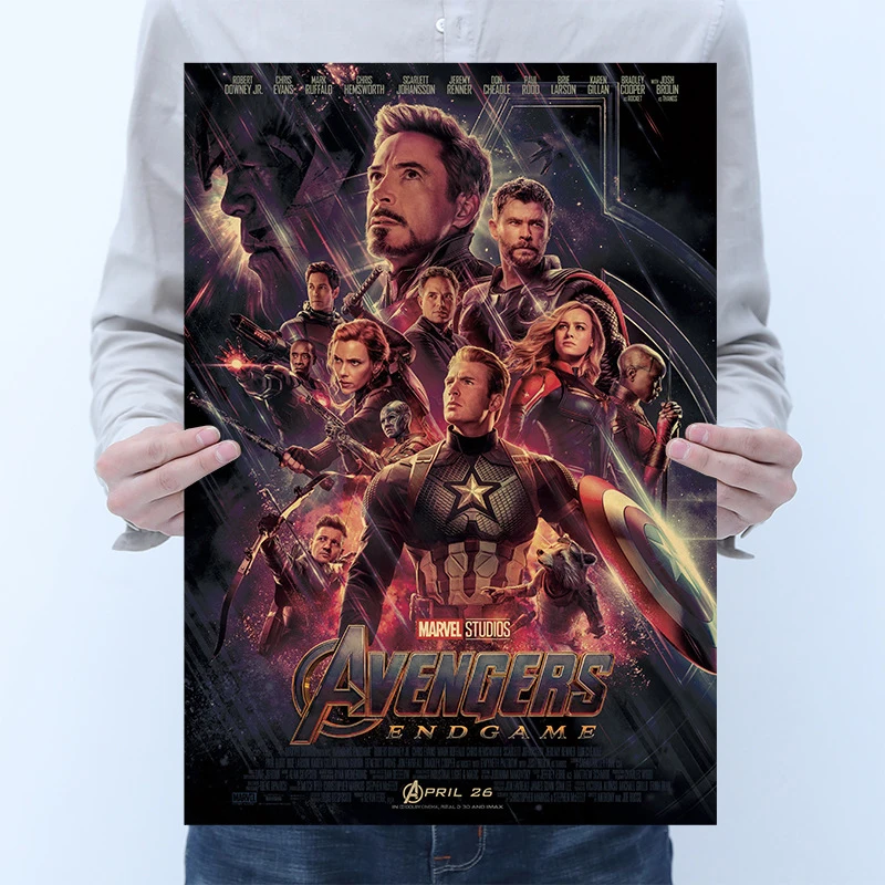 1 шт. постер из фильма «мстители» 1#2#3#4# крафт-бумага ретро постер для дома спальни бара кафе ресторана стильная декоративная живопись