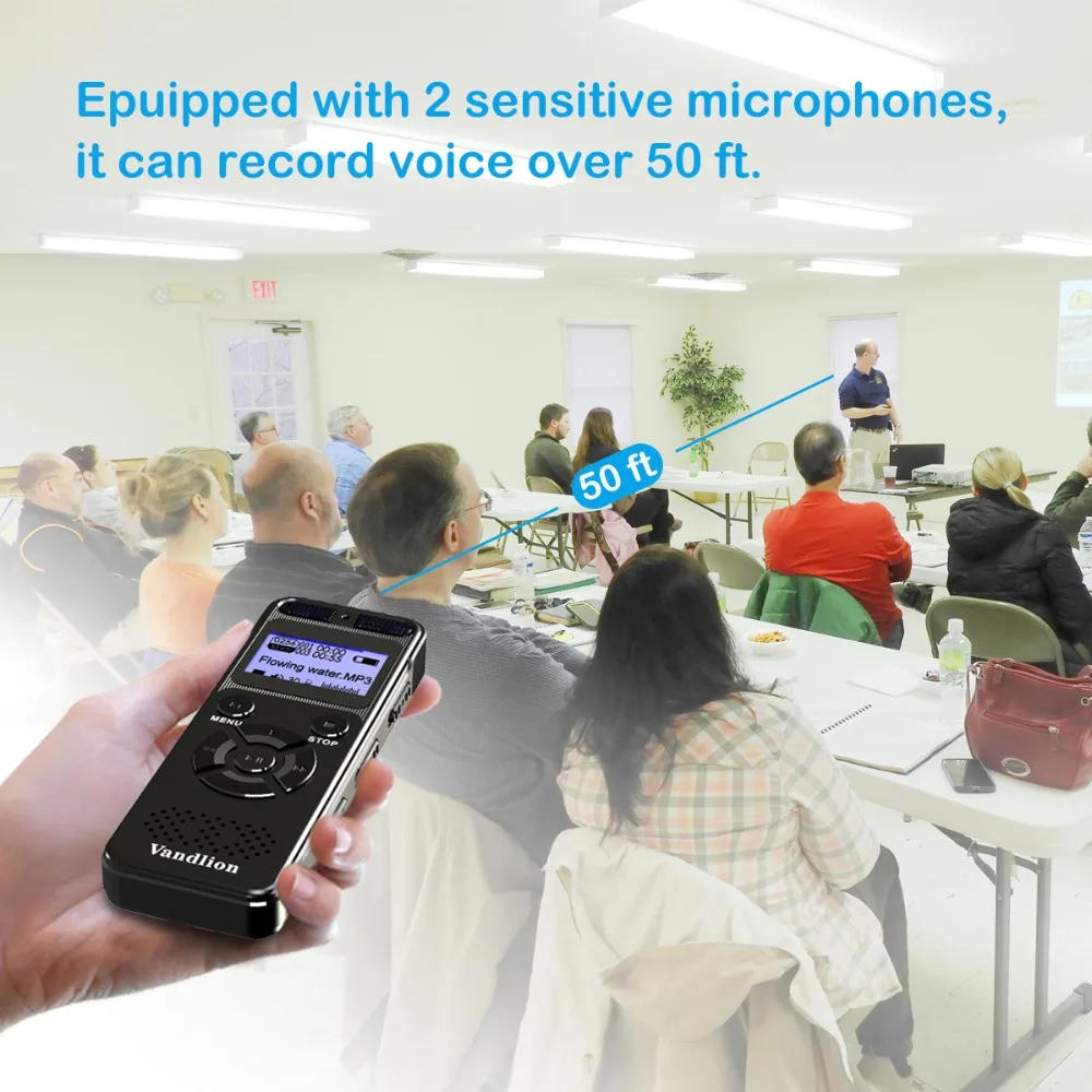 Vandlion 8GB Voice Recorder USB Flash Digital