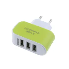 3.1A тройной USB порт стены дома высокого качества высокая эффективность зарядное устройство переменного тока для путешествий адаптер для samsung ЕС вилка зеленый 57