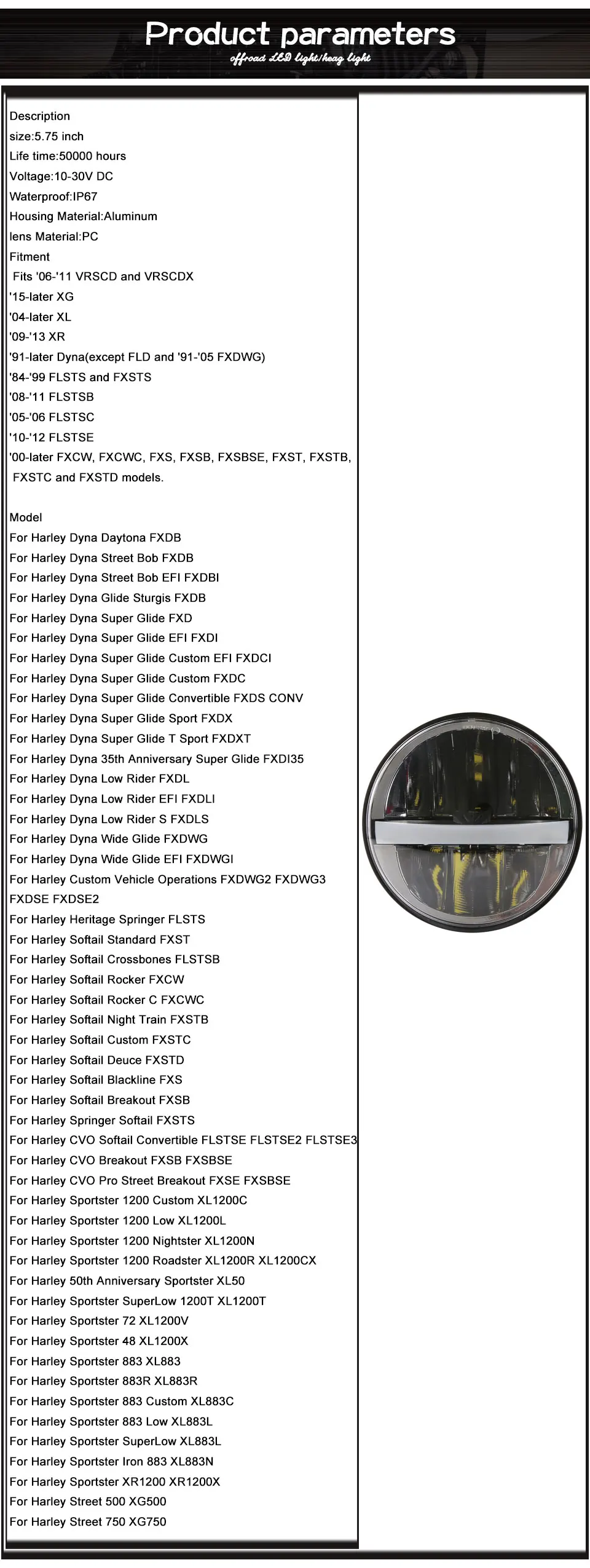 Product-parameters