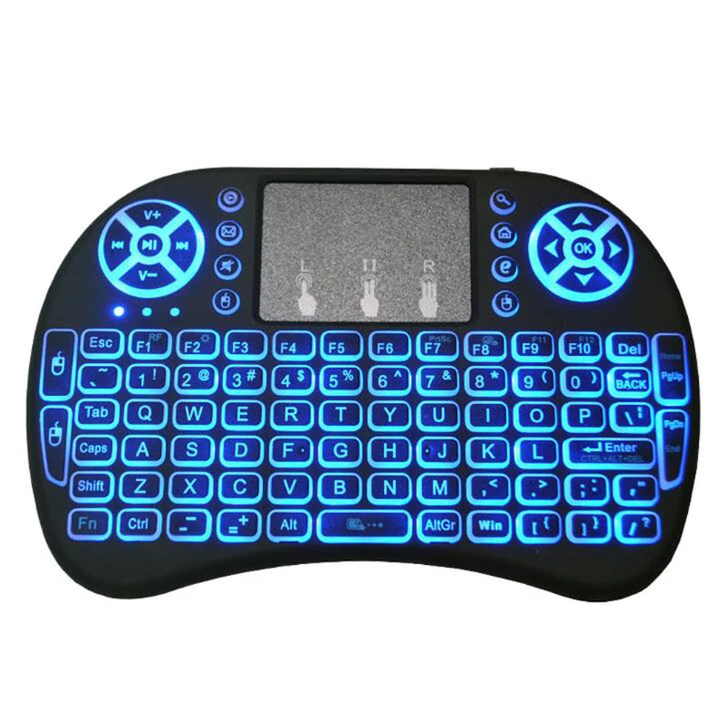 XIAOMIN Support Language Spanish i8 Air Mouse Wireless Backlight Keyboard with Touchpad for Android TV Box /& Smart TV /& PC Tablet /& Xbox360 /& PS3 /& HTPC//IPTV Durable