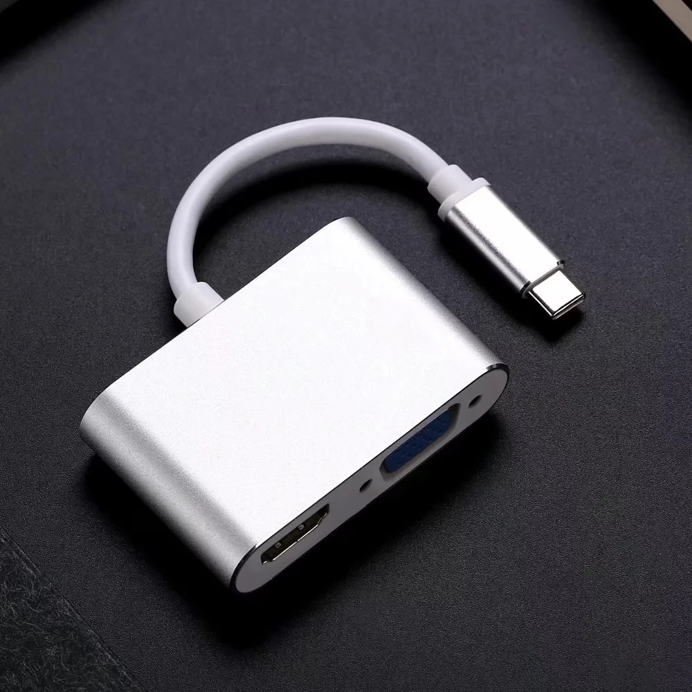 USB C HDMI VGA Adapter Type C to HDMI VGA Cable Thunderbolt 3 for MacBook Samsung S10S9S8 Huawei Mate 2010 P20 Pro USB-C HDMI (8)