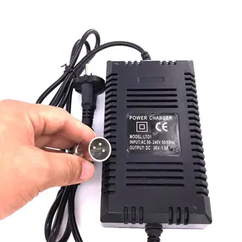 

EU 36V Lead acid battery charger smart electric scooter charger power supply adapter DC36V 1.8A XLR Canon Male output 90V-240V