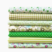 7 шт., 50x50 см, Новое поступление, зеленая Цветочная серия, хлопок, ткань для шитья, тильда, кукольная ткань, сделай сам, лоскутное шитье, текстильная ткань