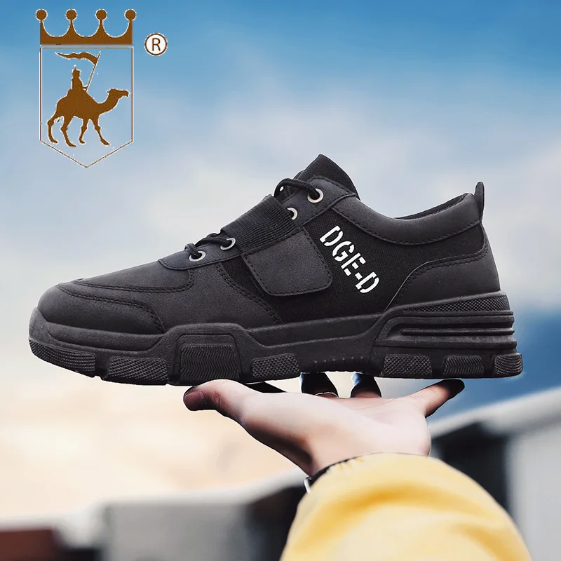 

BACKCAMEL2019 spring new pu low tooling shoes fashion retro boots England wind Rubber bottom wear-resistant anti-skidSIZE39-44