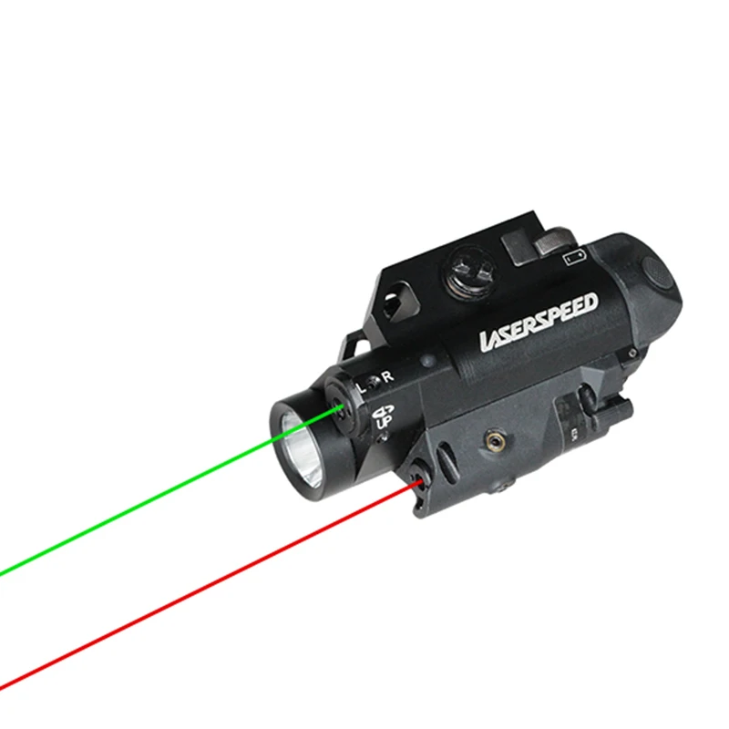 Прямая доставка LASERSPEED новый дизайн 3 в 1 оружие Свет интегрированный двойной лазеры пистолеты и оружие для охоты