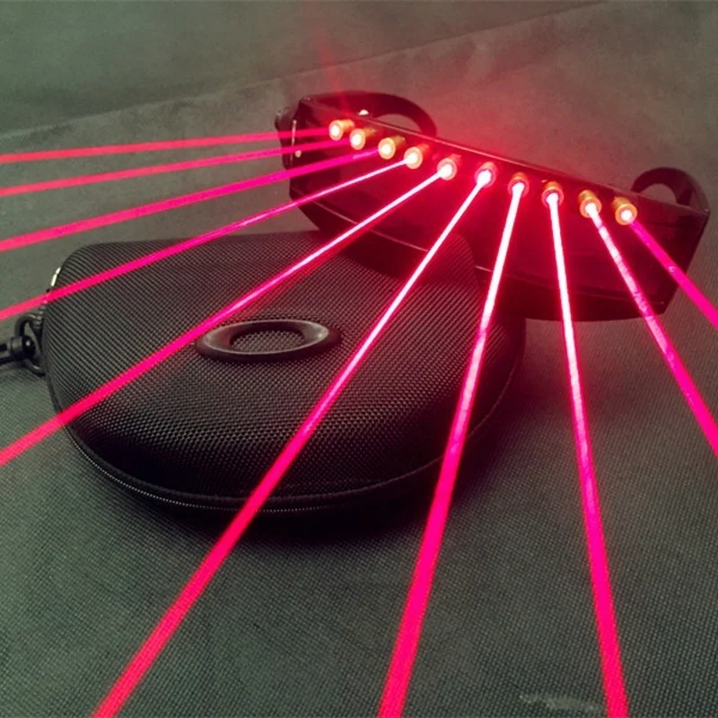 10 светодиодный лазерный Heasd красный лазер Хэллоуин украшения лазерная подсветка очки светодиодный бар ночной клуб одежда реквизит для сцены