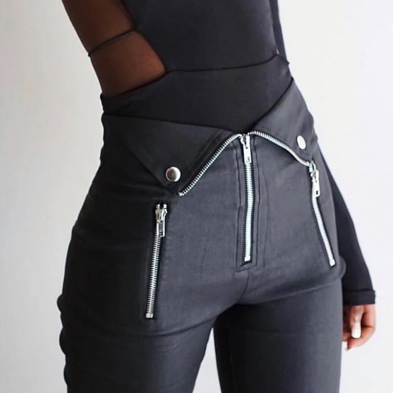 Goth Dark Harajuku Grunge Pants Women Zipper Fold Streetwear Pencil Casual Fashion Pant Chic Summer Long Trousers Streetwear Hot Goth Dark Harajuku Grunge Pants Women Zipper Fold Streetwear Pencil Casual Fashion Pant Chic Summer Long Trousers Streetwear Hot