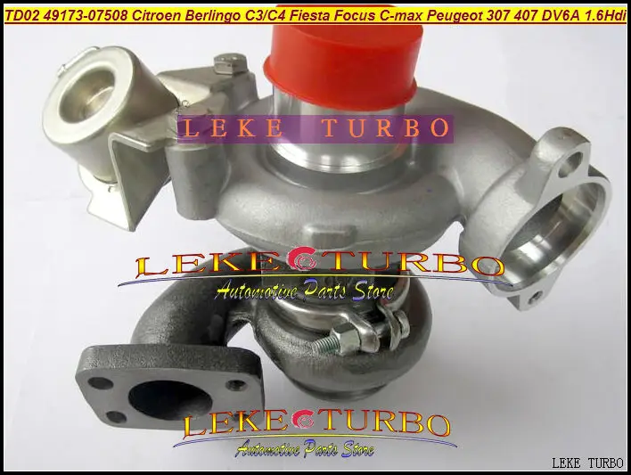 Бесплатная доставка TD02 49173 07508 07503 07507 турбо для FORD Fiesta Focus C MAX Citroen C3 C4 Peugeot 307 407 DV6A 1