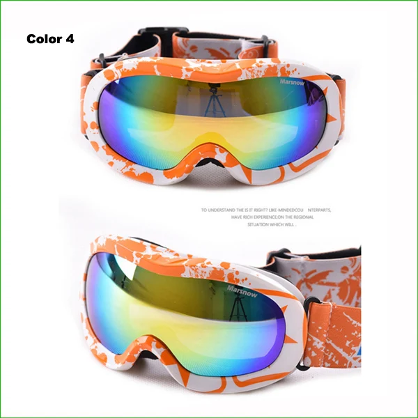 FG50 детская одежда с двумя лыжные очки с линзами Анти-туман профессиональный детский лыжный очки для От 4 до 12 лет в возрасте детей - Цвет: color 4