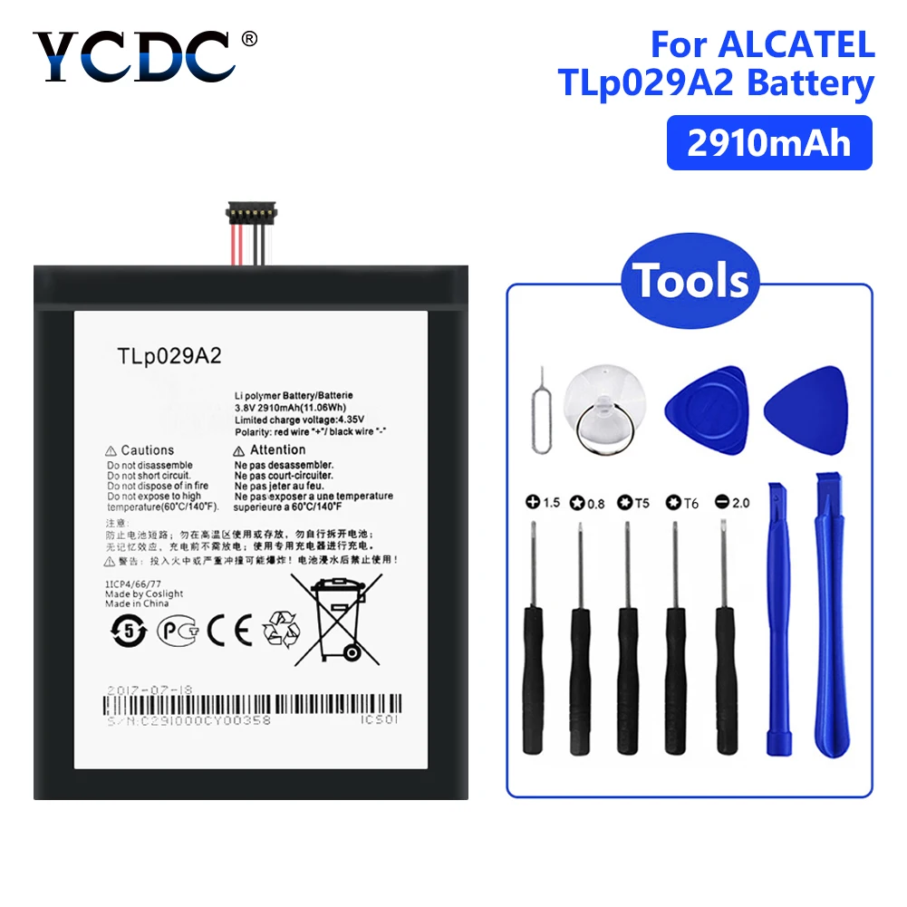 3 8 V 2910mAh TLp029A2 литий ионный аккумулятор + телефонные инструменты для Alcatel One Touch Idol 5