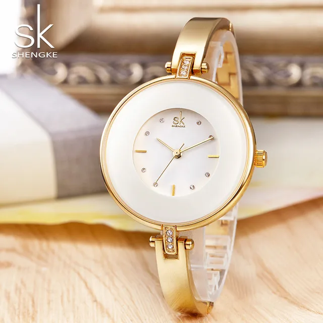 Shengke Women Bracelet Watches Gold Luxury Brand Ladies Quartz Wristwatches Girl Shengke Women Bracelet Watches Gold Luxury Brand Ladies Quartz Wristwatches Girl