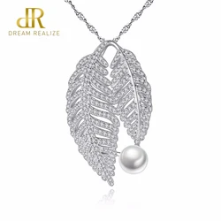 Dr Brand 925 Sterling Silver 7-7.5Mm Natural de Agua Dulce Perla Forma de Hoja Collares Y Amp; Colgantes para Mujer Regalos de Fiesta Dr Brand 925 Sterling Silver 7-7.5Mm Natural de Agua Dulce Perla Forma de Hoja Collares Y Amp; Colgantes para Mujer Regalos de Fiesta