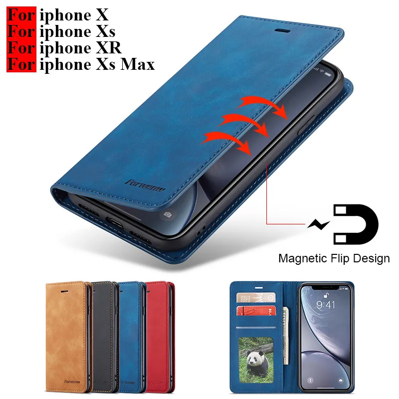 

For iphone Xs Max Case Flip Magnetic Phone Case On Hoesje iphone XR Case Leather Wallet Cover For I phone X XR Xs Max Apple Case