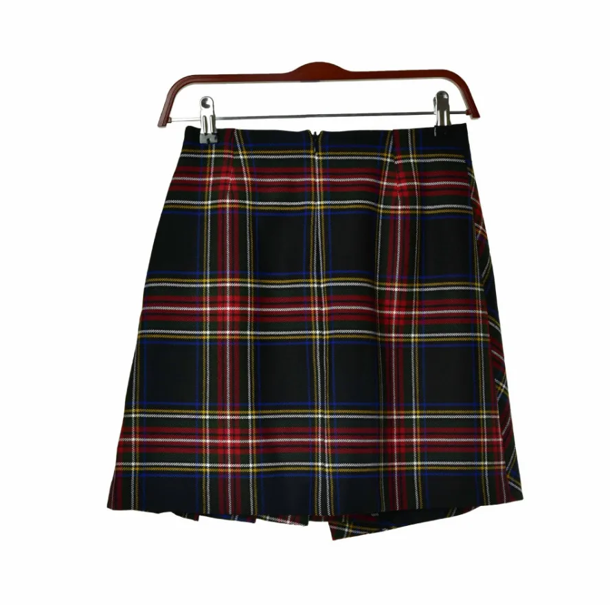 Винтажная шотландская мини плиссированная повседневная юбка в клетку с высокой талией женские юбки