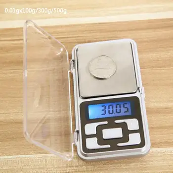 

0.01g Mini LCD Digital Scales High Accuracy Weigh Balance Pocket Precision Electronic Scales 100/200/500g