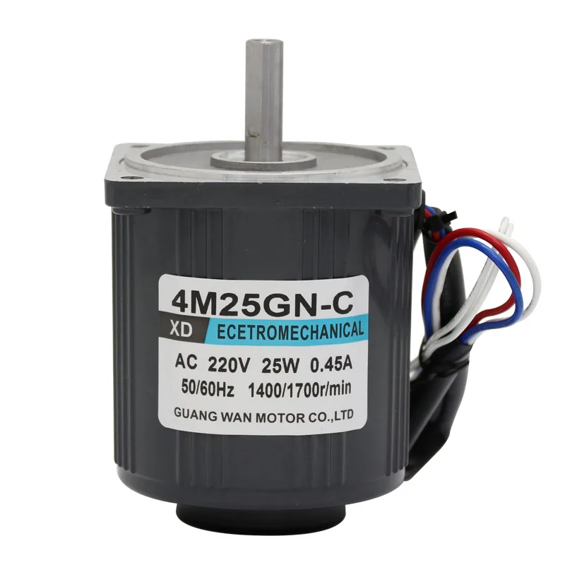 

4M25GN-CC 220V AC Speed Adjusting Motor, 25W High Torque Motor, 1400-2800RPM High Speed Micro Motor, Single Phase Motor