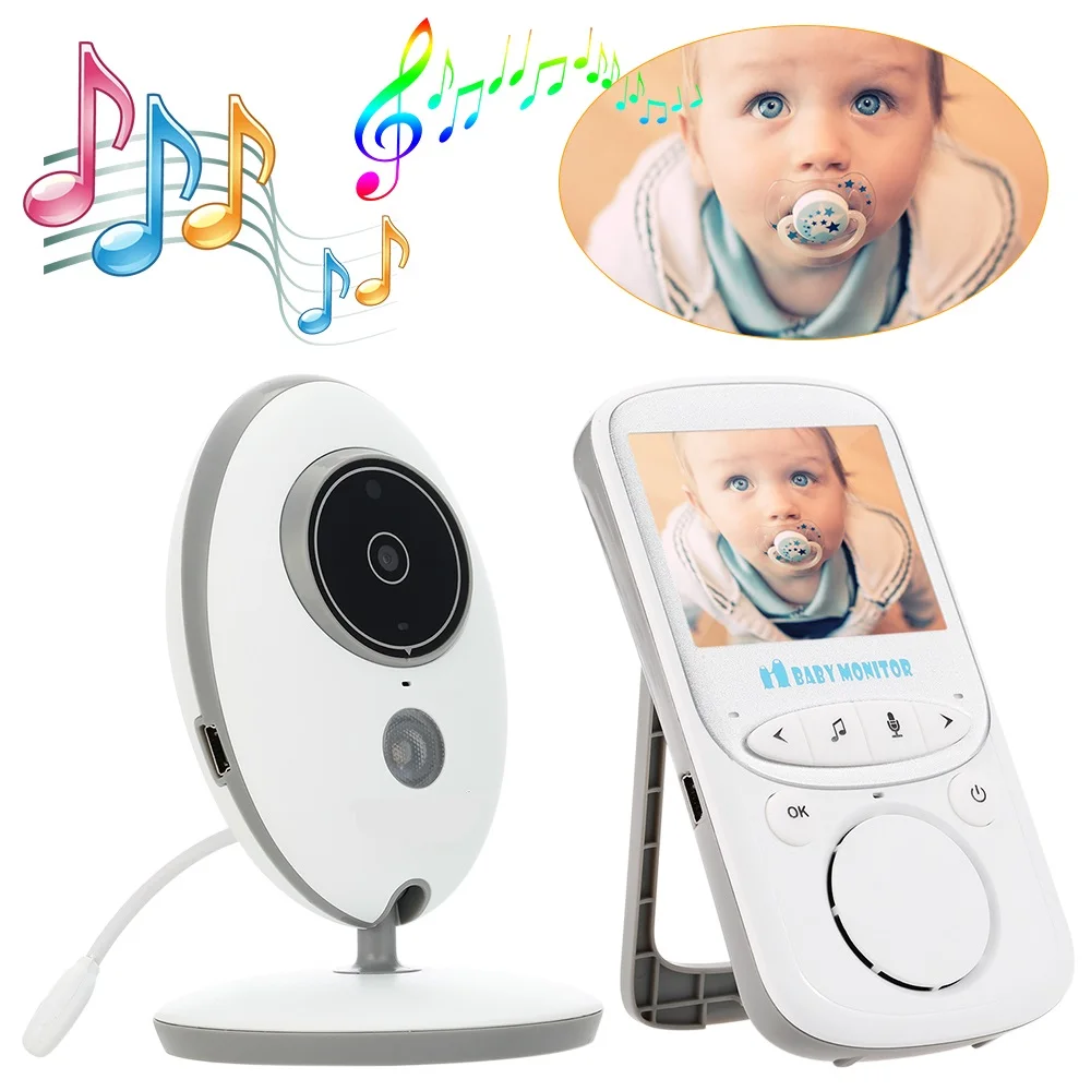 

babykam baba eletronica com camera detector fetal 2.4 inch IR Night Vision 2 way talk Temperature monitor Lullabies baby monitor