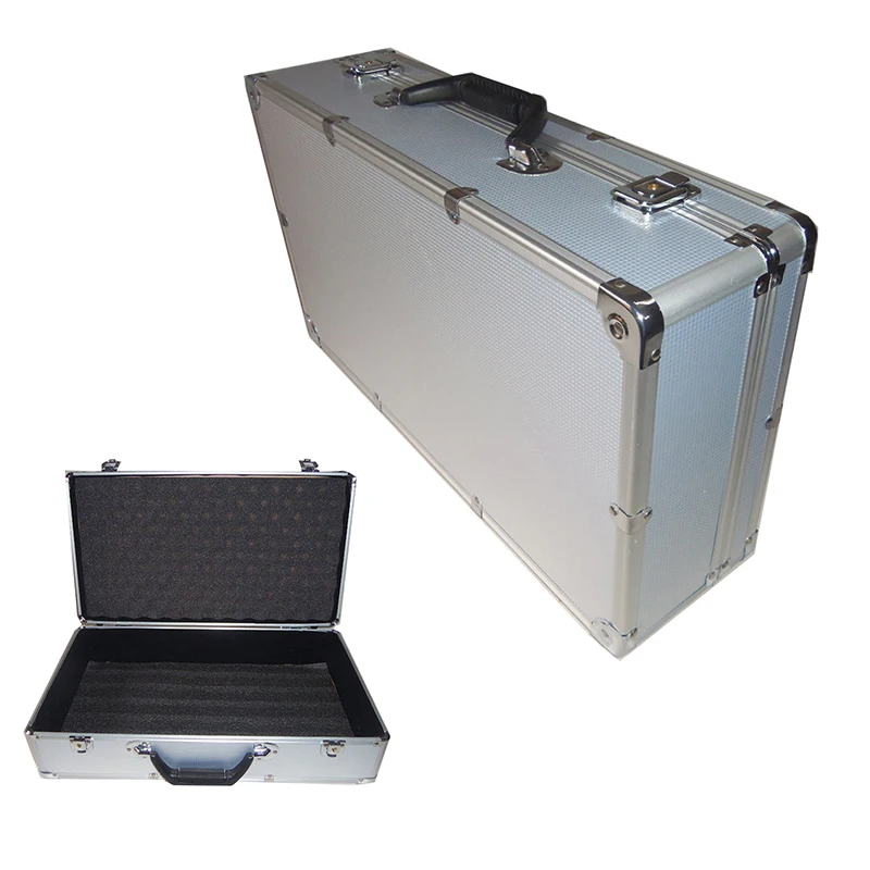 

510*280*135mm Toolbox Aluminum Tool Box Portable Instrument Storage Case with Sponge Lining Handheld Impact Resistant Suitcase