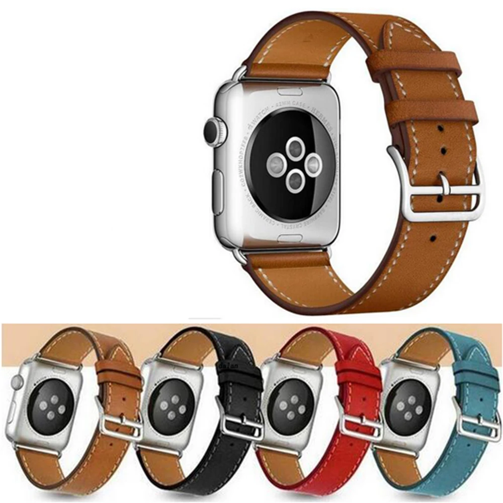 

LEONIDAS High quality Leather loop for iWatch Sports Strap Single Tour band for Apple watch 42mm 38mm Series 1&2&3