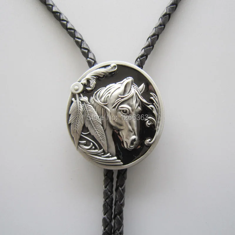 

Brand New Black Western Horse Head Bolo Tie Neck Tie Free Shipping 4pcs Per Lot
