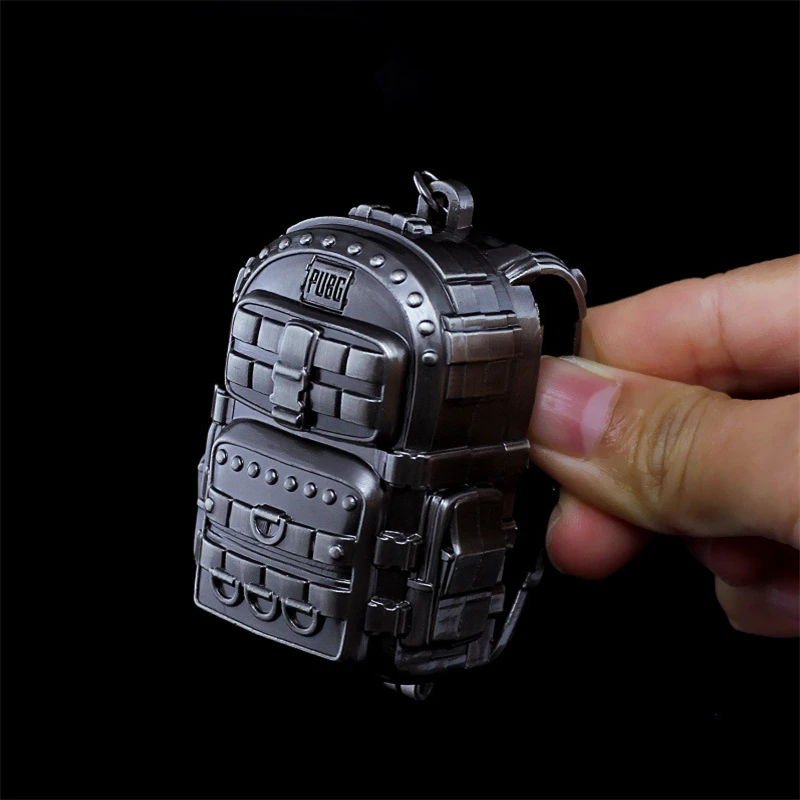  Game New Playerunknown's Battlegrounds knapsack Model PUBG Logo Keychain Pendant Cosplay accessorie