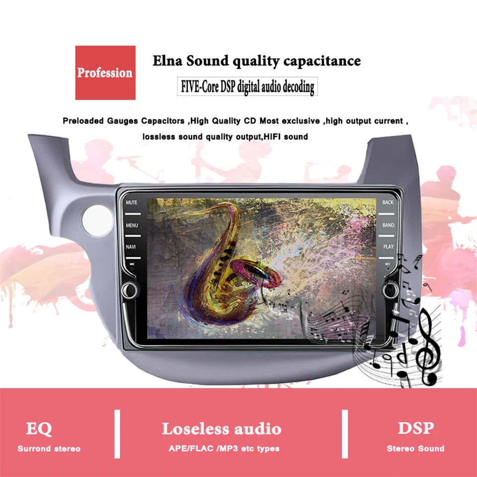 Sale 2 Din 9" Octa Core Android 9.1 Fit HONDA FIT JAZZ 2006 - 2013 radio Head Unit Multimedia Navigation GPS gps dvd bluetooth player 7