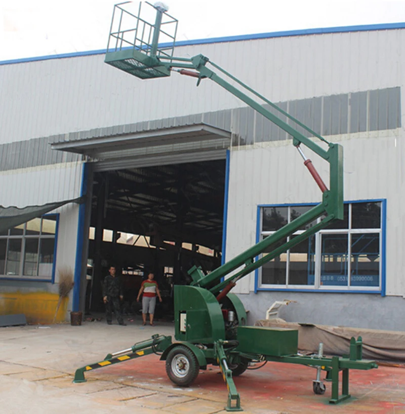 mobile articulated towable boom lift/truck mounted hydraulic folding arm lift platform 8m 10m 12m 14m
